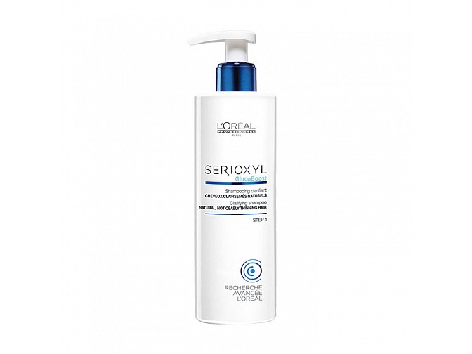 L'Oreal Serioxyl GlucoBoost Clarifying Shampoo Natural Noticeably Thinning Hair 250 ml