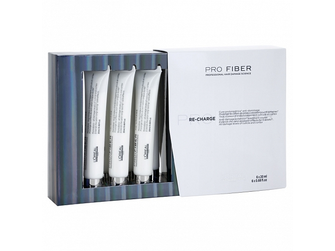 L'Oreal Pro Fiber Re-Charge Long Lasting Haircare System 6x20ml